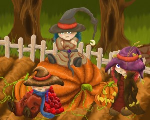 Characters from Halloween Harvest